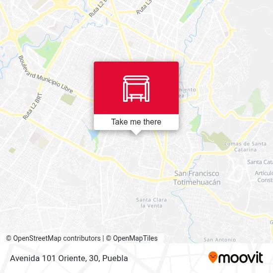 Avenida 101 Oriente, 30 map