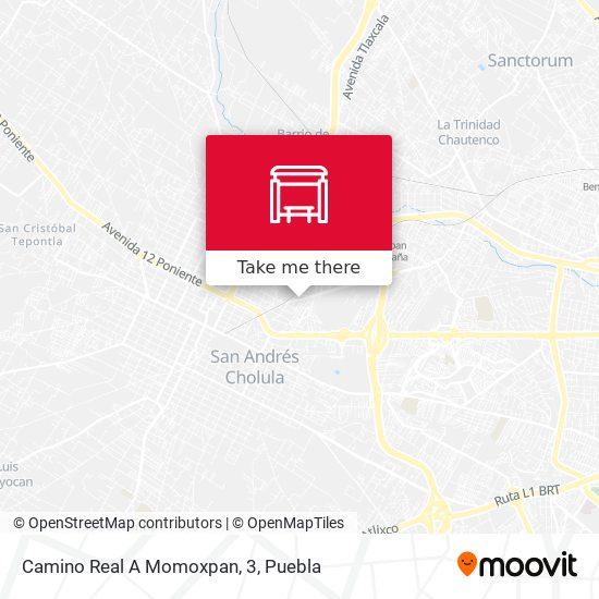 Mapa de Camino Real A Momoxpan, 3