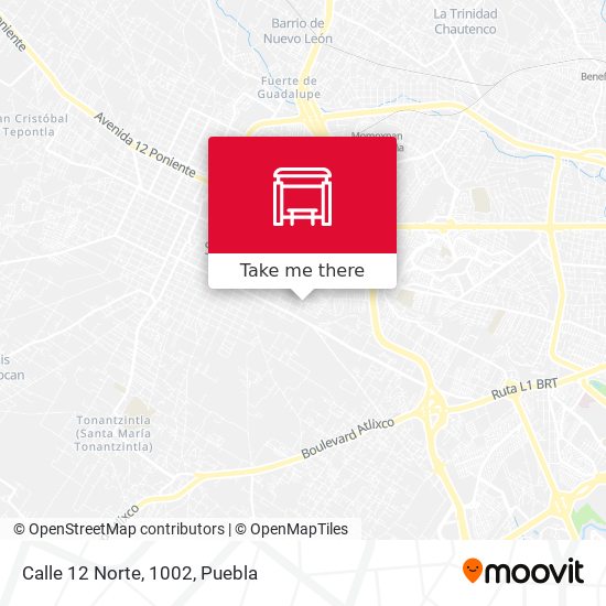 Mapa de Calle 12 Norte, 1002
