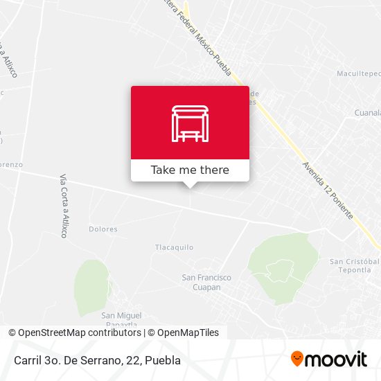 Mapa de Carril 3o. De Serrano, 22