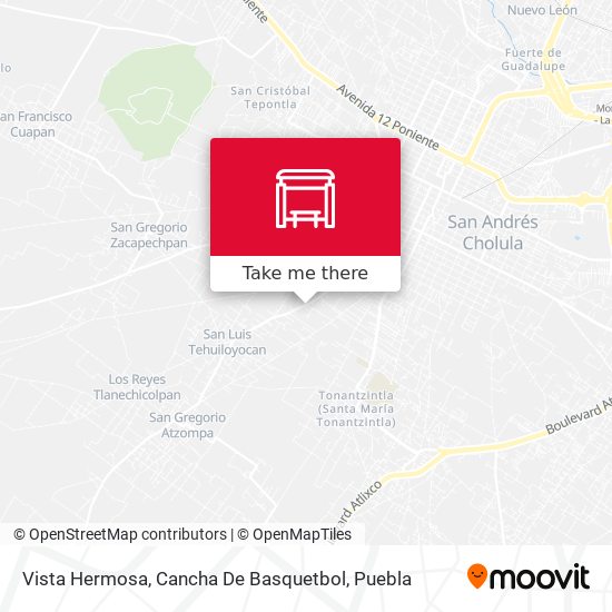 Vista Hermosa, Cancha De Basquetbol map