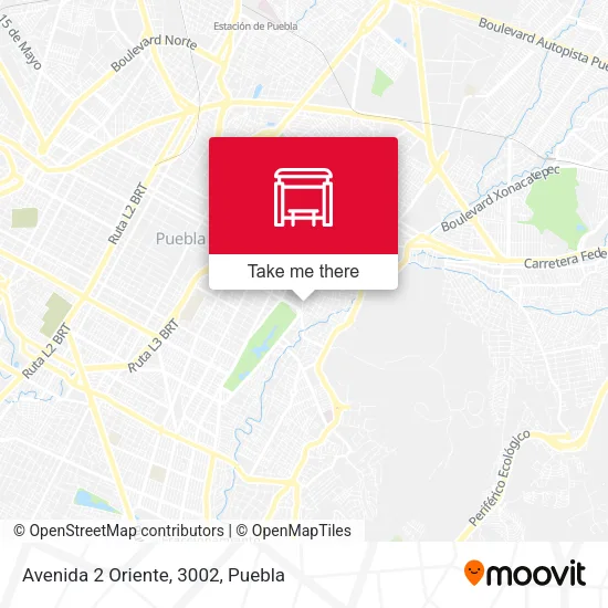 Avenida 2 Oriente, 3002 map