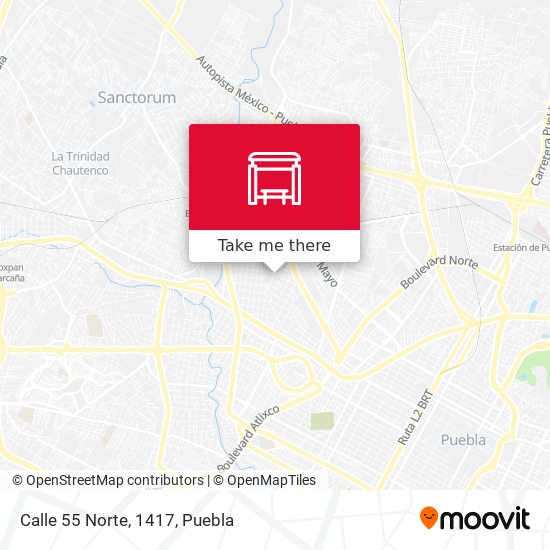 Mapa de Calle 55 Norte, 1417