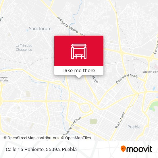 Mapa de Calle 16 Poniente, 5509a