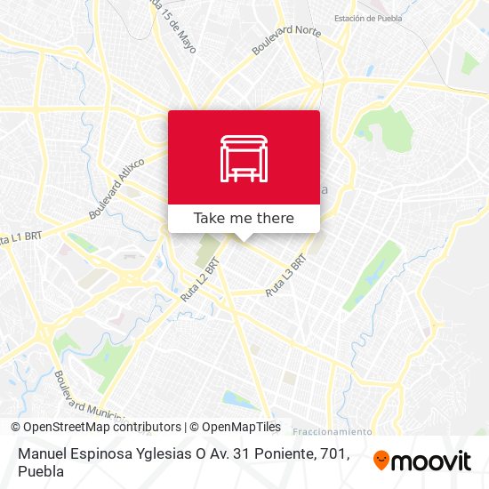 Manuel Espinosa Yglesias O Av. 31 Poniente, 701 map