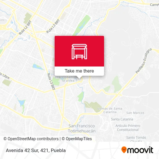 Avenida 42 Sur, 421 map