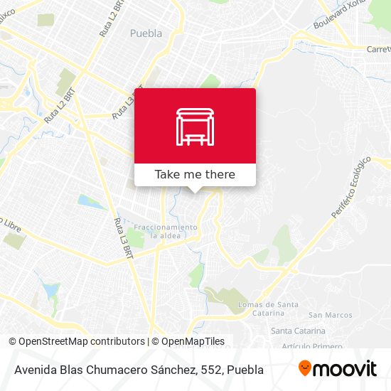 Avenida Blas Chumacero Sánchez, 552 map