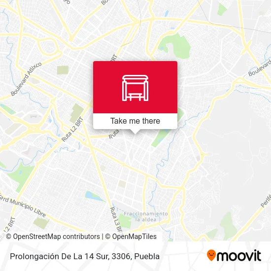 Mapa de Prolongación De La 14 Sur, 3306