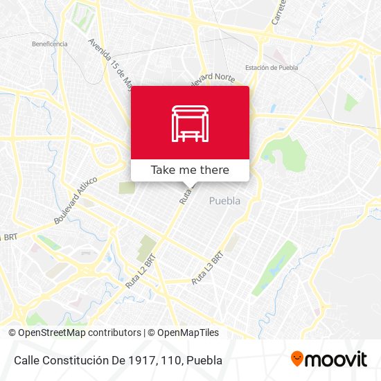 Calle Constitución De 1917, 110 map