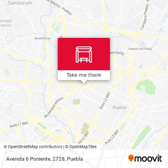 Mapa de Avenida 6 Poniente, 2728