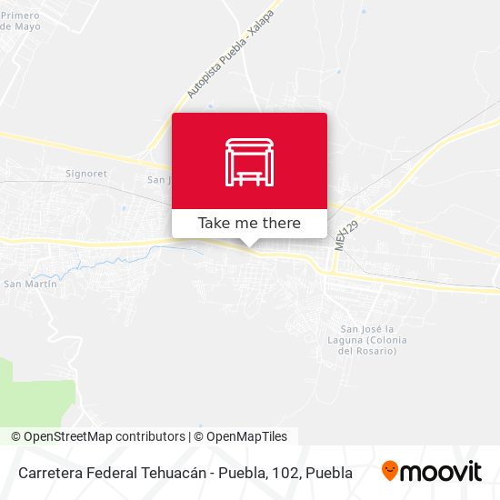 Carretera Federal Tehuacán - Puebla, 102 map