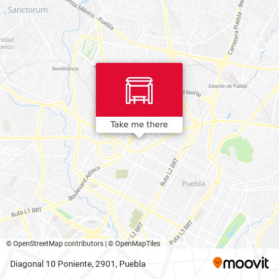 Diagonal 10 Poniente, 2901 map
