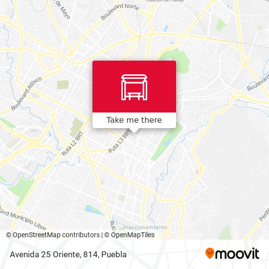 Mapa de Avenida 25 Oriente, 814