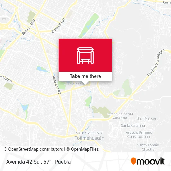 Avenida 42 Sur, 671 map