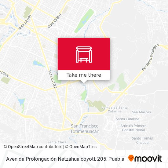 Mapa de Avenida Prolongación Netzahualcóyotl, 205