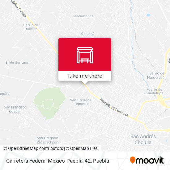 Mapa de Carretera Federal México-Puebla, 42