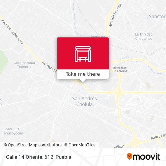 Mapa de Calle 14 Oriente, 612