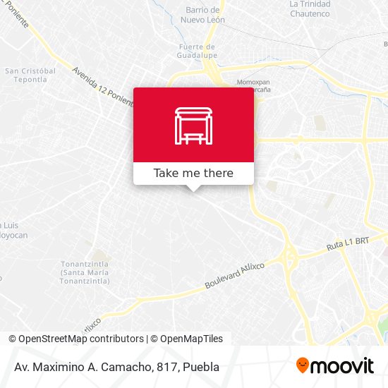 Mapa de Av. Maximino A. Camacho, 817