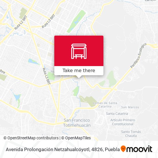 Mapa de Avenida Prolongación Netzahualcóyotl, 4826