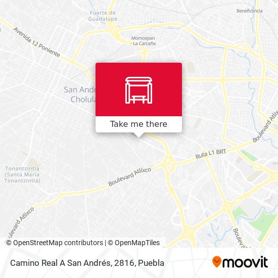 Camino Real A San Andrés, 2816 map