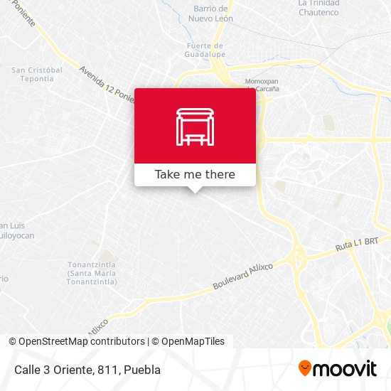 Mapa de Calle 3 Oriente, 811