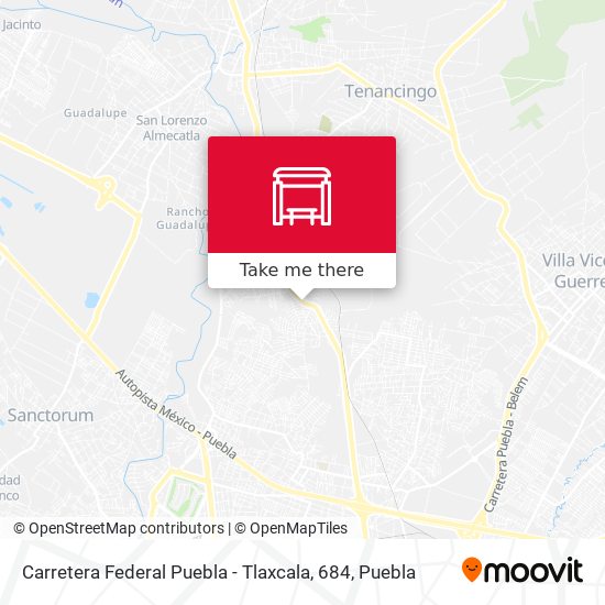 Mapa de Carretera Federal Puebla - Tlaxcala, 684