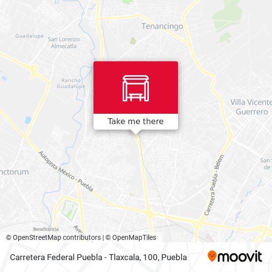 Carretera Federal Puebla - Tlaxcala, 100 map