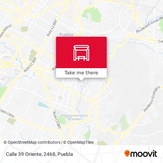 Mapa de Calle 39 Oriente, 2468