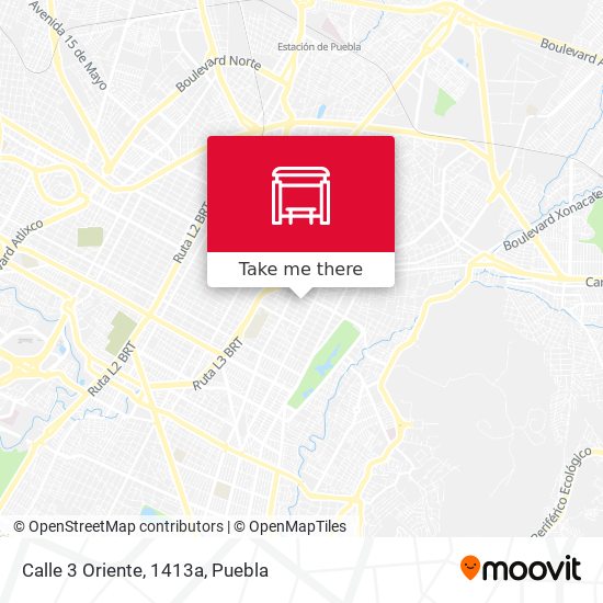 Mapa de Calle 3 Oriente, 1413a