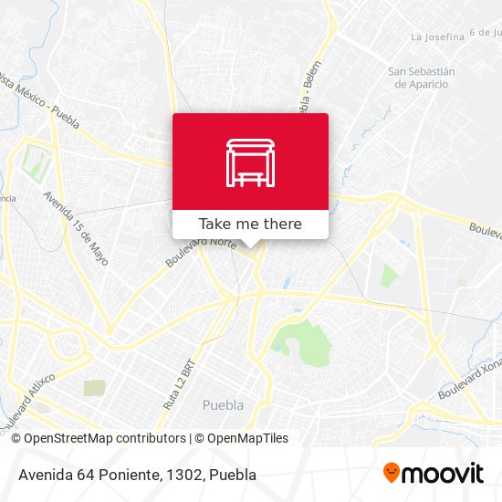Mapa de Avenida 64 Poniente, 1302
