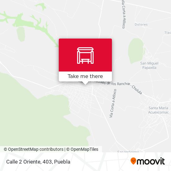 Mapa de Calle 2 Oriente, 403