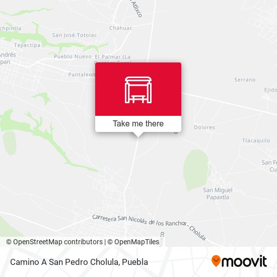 Camino A San Pedro Cholula map