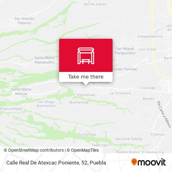 Calle Real De Atexcac Poniente, 52 map