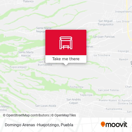 Domingo Arenas -Huejotzingo map