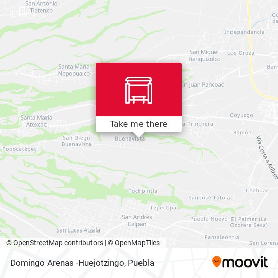 Domingo Arenas -Huejotzingo map