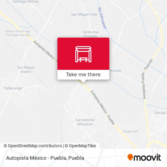 Mapa de Autopista México - Puebla