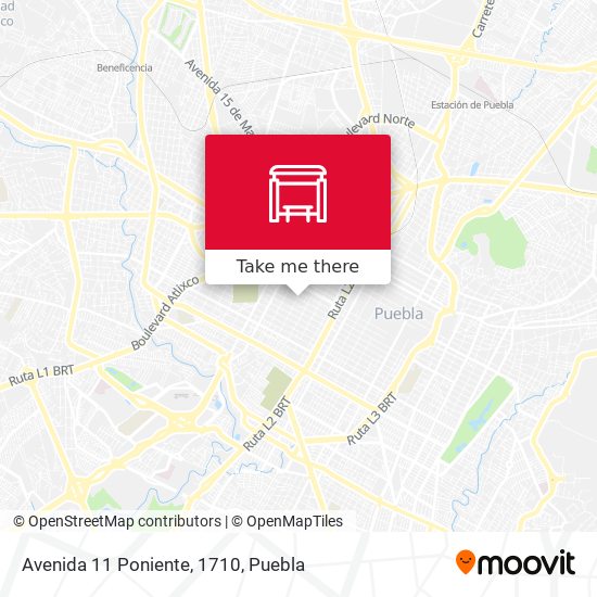 Avenida 11 Poniente, 1710 map