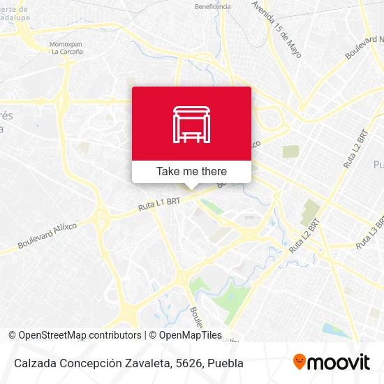 Mapa de Calzada Concepción Zavaleta, 5626