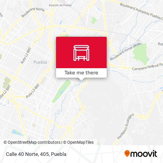 Mapa de Calle 40 Norte, 405