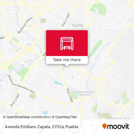 Mapa de Avenida Emiliano Zapata, 5702a