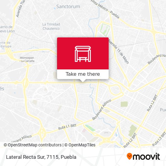 Mapa de Lateral Recta Sur, 7115