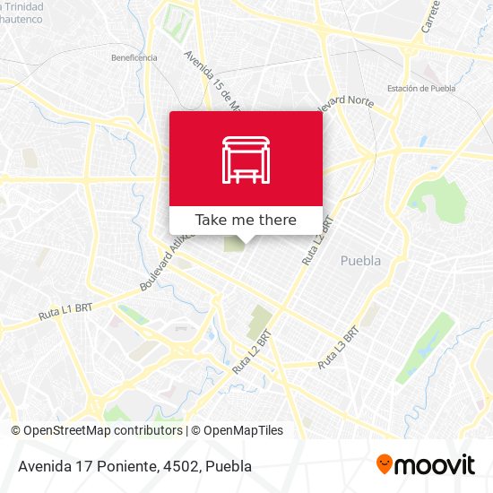 Avenida 17 Poniente, 4502 map