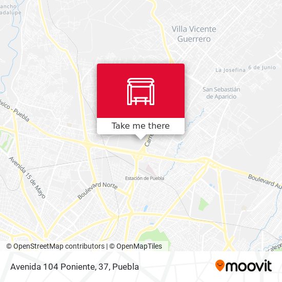 Mapa de Avenida 104 Poniente, 37