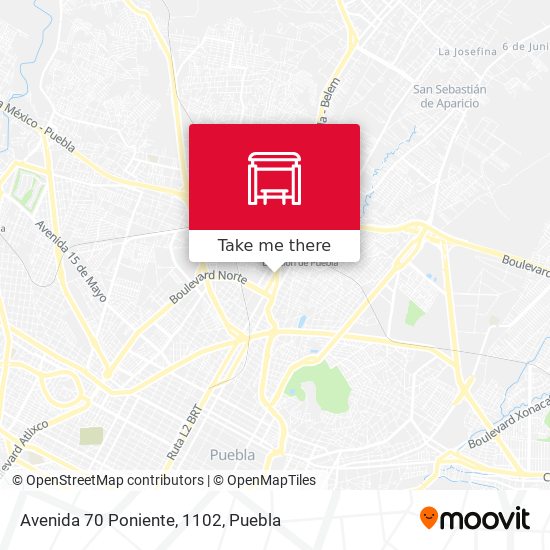 Avenida 70 Poniente, 1102 map