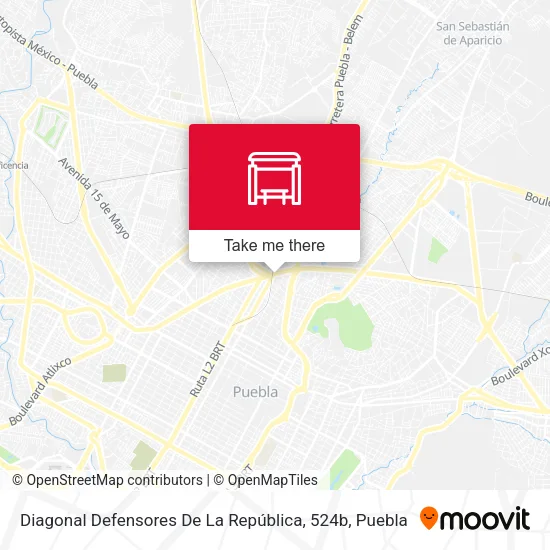 Mapa de Diagonal Defensores De La República, 524b