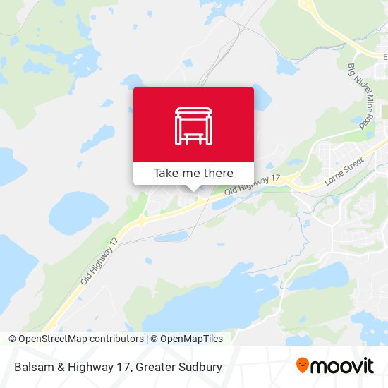 Balsam & Highway 17 map