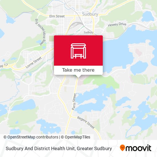 Sudbury And District Health Unit map