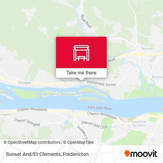 Sunset And/Et Clements map