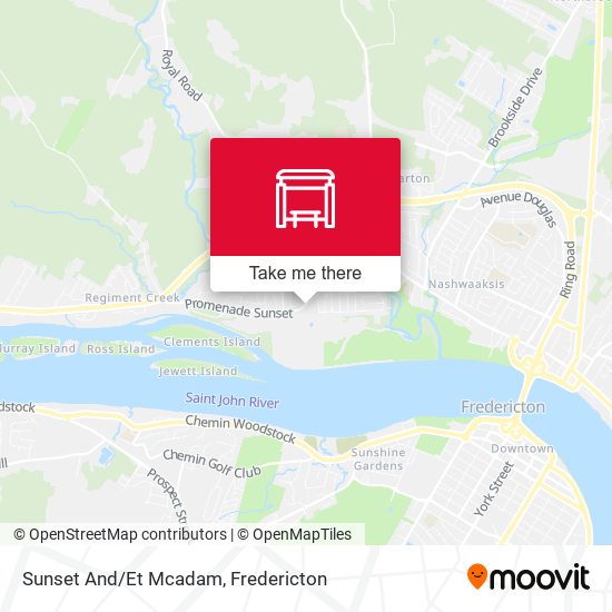 Sunset And/Et Mcadam map