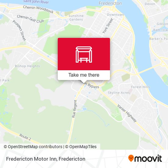 Fredericton Motor Inn map